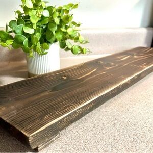 Rustic Wooden Pedestal Tray Trivet Riser Handcrafted Home Decor